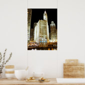 Chicagoer Sehenswürdigkeit Poster (Küche)