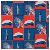 Chicagoer Sehenswürdigkeiten Stoff (Nahaufnahme)