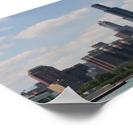 Chicagoer Skyline aus dem Adler Planetarium Poster (Ecke)