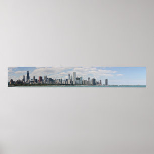 Chicagoer Skyline aus dem Adler Planetarium Poster