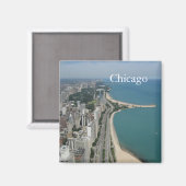 Chicagoer Skyline Magnet (Vorderseite/Rückseite)