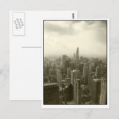 Chicagoer Skyline Postkarte (Vorne/Hinten)