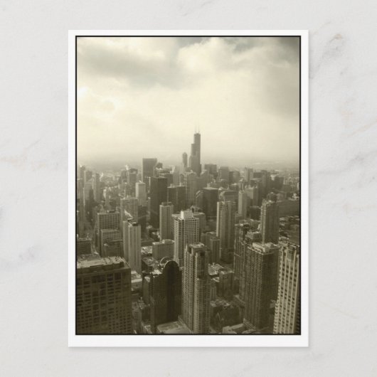 Chicagoer Skyline Postkarte (Vorderseite)