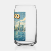 Chicagoer Skyline und Lake Michigan im Winter  Dosenglas (Rechts)