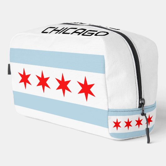 Chicagoer Stadtflagge personalisierte Toilettentas Waschbeutel (Rechte Ecke)