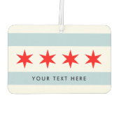 Chicagoer Stadtflagge personalisierter Lufterfrisc Autolufterfrischer (Rückseite)