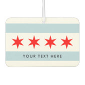 Chicagoer Stadtflagge personalisierter Lufterfrisc Autolufterfrischer (Vorderseite)