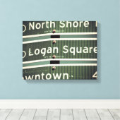 Chicagoer Straße Leinwanddruck (Insitu (Holzboden))