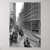 Chicagoer Straßen Jahr 1890 | AI Art Poster (Vorne)
