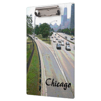 Chicagoer Verkehr in Sandstone Klemmbrett