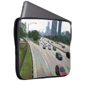Chicagoer Verkehr in Sandstone Laptopschutzhülle (Vorne Rechts)