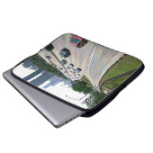 Chicagoer Verkehr in Sandstone Laptopschutzhülle (Vorne Knopf)