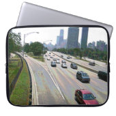 Chicagoer Verkehr in Sandstone Laptopschutzhülle (Vorderseite)