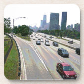 Chicagoer Verkehr in Sandstone Untersetzer (Vorderseite)