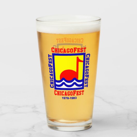 ChicagoFest, Chicago IL (1978-1983) Glas (Vorne (Gefüllt))