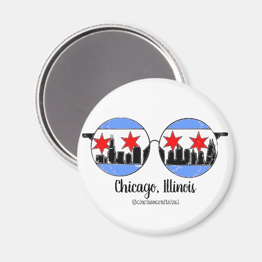 chicaGOggles Magnet (Vorderseite/Rückseite)