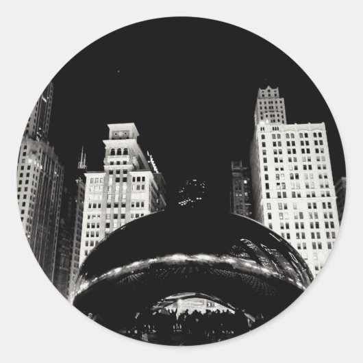 Chicagos Bean Runder Aufkleber (Vorderseite)