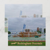 Chicagos Buckingham Fountain Postkarte (Vorne/Hinten)