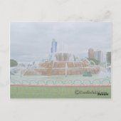 Chicagos Buckingham Fountain Postkarte (Rückseite)