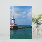 Chicagos Leuchtturm Briefpapier (Stehend Vorderseite)