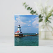 Chicagos Leuchtturm Postkarte (Stehend Vorderseite)