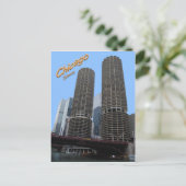 Chicagos Marina Towers Postkarte (Stehend Vorderseite)