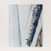 Chicagos Marinepier im Winter Puzzle (Vertikal)