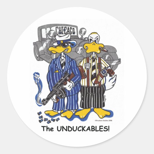Chicagos Unberührbare Runder Aufkleber (Vorderseite)