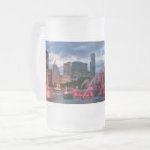 Chicagoskyline-Bier-Tasse Mattglas Bierglas (Vorderseite Links)