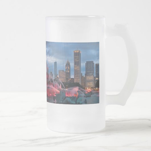 Chicagoskyline-Bier-Tasse Mattglas Bierglas (Rechts)