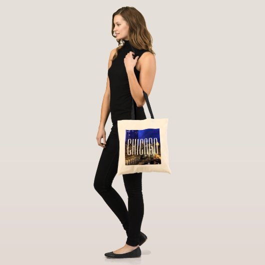 Chicagoskyline-Budget-Taschen-Tasche Tragetasche (Vorderseite (Model))