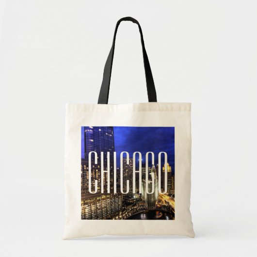 Chicagoskyline-Budget-Taschen-Tasche Tragetasche (Vorne)