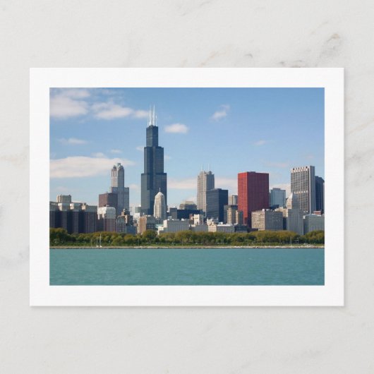 ChicagoSkyline Postkarte (Vorderseite)
