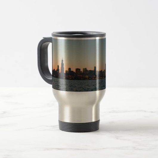 Chicagoskyline-Reise-Tasse Reisebecher (Vorderseite Links)