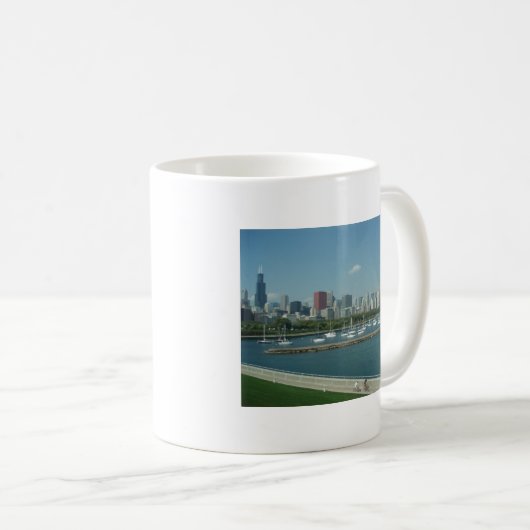 Chicagoskyline-Tasse Kaffeetasse (VorderseiteRechts)