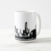 Chicagoskyline-Tasse Kaffeetasse (VorderseiteRechts)