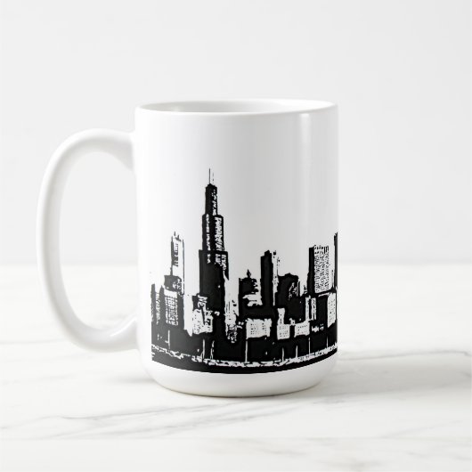 Chicagoskyline-Tasse Kaffeetasse (Links)