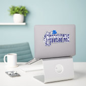 Chicana Blue Rose Sticker (Laptop auf Schreibtisch)