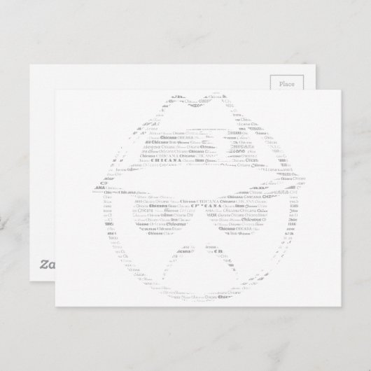 Chicana fährt Low-Text-Low-Text-Fahrer Postkarte (Vorne/Hinten)