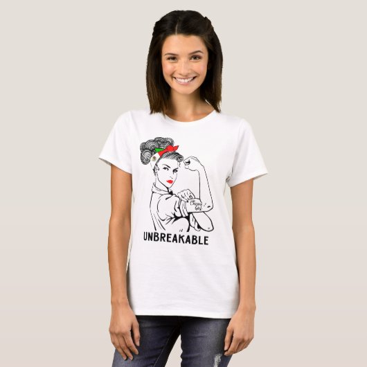 Chicana Mädchen unzerbrechlich T-Shirt (Vorne ganz)