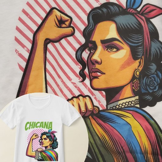 Chicana mexikanische Frau Hispanic Heritage T-Shirt