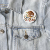 Chicana Mexiko Wappen Button (Beispiel)