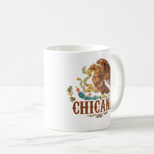 Chicana Mexiko Wappen Kaffeetasse (VorderseiteRechts)