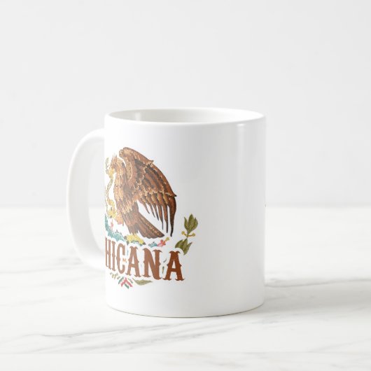 Chicana Mexiko Wappen Kaffeetasse (Vorderseite Links)