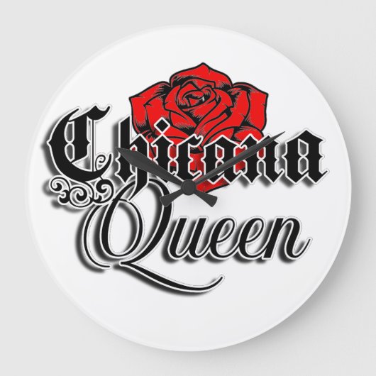 Chicana Queen Wall Uhr (Vorderseite)