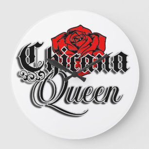 Chicana-Queen-Wanduhr Große Wanduhr