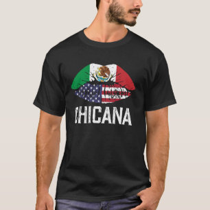 Chicana Shirt Women Mexiko mexikanische Flagge S