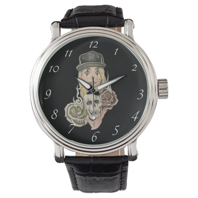 Chicano Art Wrist Watch Armbanduhr (Vorderseite)