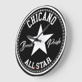 Chicano Brown Pride Wanduhr (Winkel)