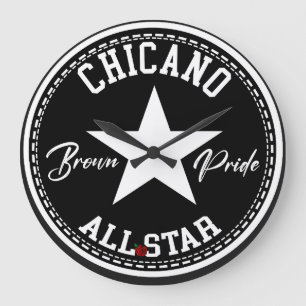 Chicano Brown Pride Wanduhr